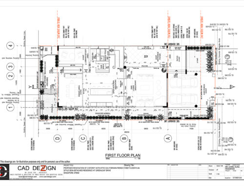 2D Cad Drafting – Singapore Landed House
